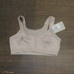 Leonisa Functional Back Support Posture Corrector Wireless Bra Beige Brown 34B